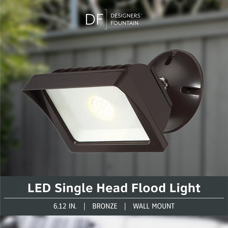 Designers Fountain FL2016N40-48 Integrated Led Adjustable Single-Head Bronze Outdoor Flood Light, 1775 lm, 4000K - Image 2